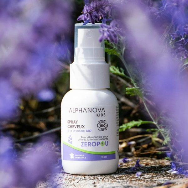 Kindvriendelijke luizenspray met lavendel en aloë vera, veilig voor dagelijks gebruik