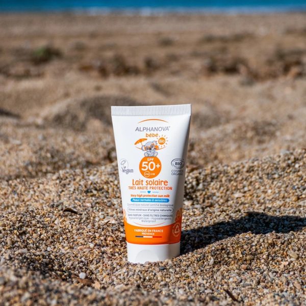 Alphanova Zonnemelk Baby Hypoallergeen SPF50 - veilige en parfumvrije bescherming voor baby’s en kinderen