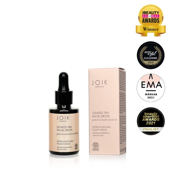 JOIK Sunless Tan Facial Drops gemengd met gezichtscrème voor een natuurlijke teint