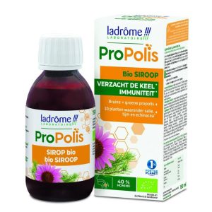 Ladrôme Propolis kruidenborstsiroop met honing 150 ml biologische keelsiroop