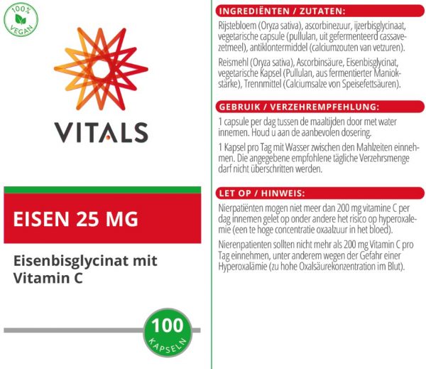 Vitals IJzer 25 mg