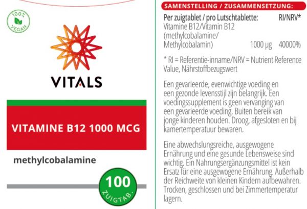Vitals Vitamine B12 1000 MCG