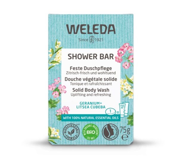Weleda Shower Bar Geranium + Litsea Cubeba