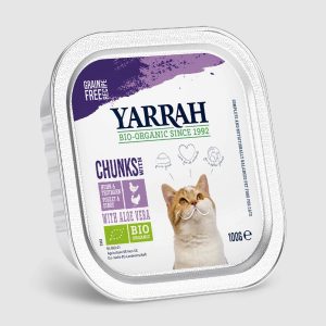 Yarrah Biologisch Kattenvoer Chunks met Kip en Kalkoen