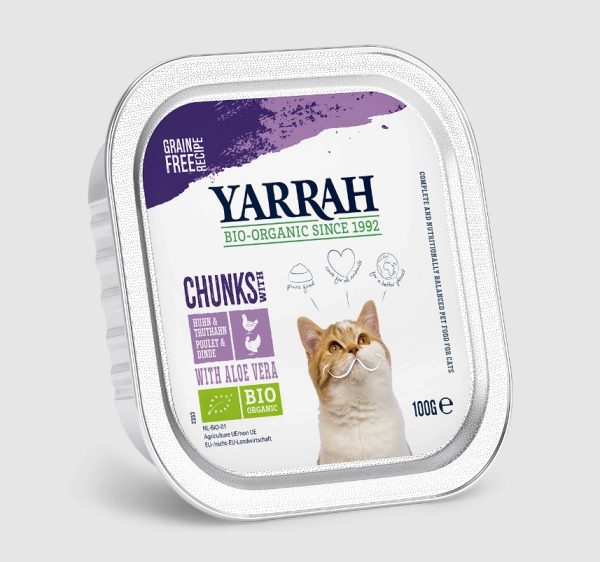 Yarrah Biologisch Kattenvoer Chunks met Kip en Kalkoen