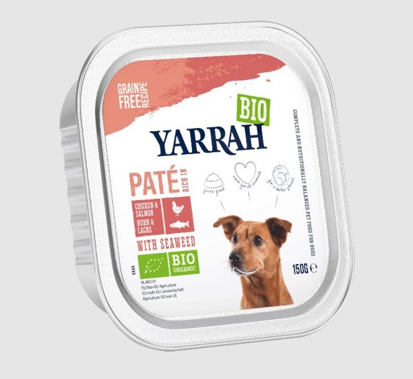 Yarrah Biologisch Hondenvoer Pate met Kip en Zalm