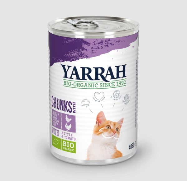 Yarrah Biologisch Kattenvoer Chunks met Kip en Kalkoen