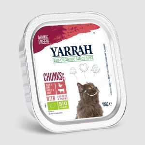 Yarrah Biologisch Katten Natvoer Chunks met Kip en Rund