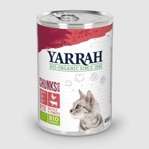 Yarrah Biologisch Kattenvoer Chunks met Kip en Rund