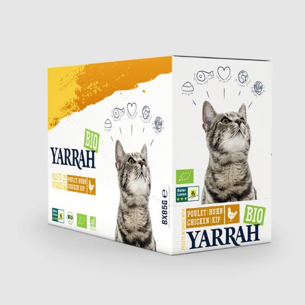 Yarrah Biologisch Kattenvoer Filets met Kip in Saus