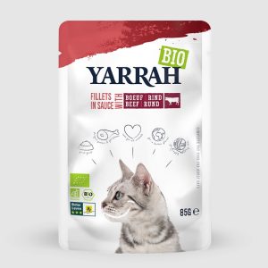 Yarrah Biologisch Kattenvoer Filets met Rund in Saus