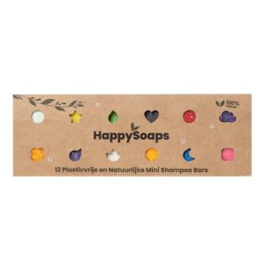 HappySoaps Giftbox met 12 Mini Shampoo Bars