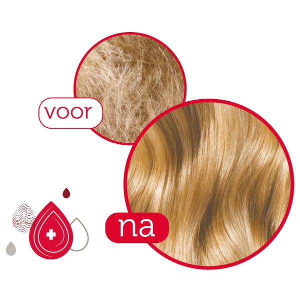 Close-up van gezond en glanzend haar na gebruik van Hairwonder Hair Repair Cream