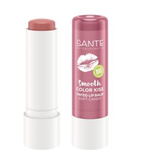 Sante Smooth Color Kiss Tinted Lip Balm Candy 03 – biologische lipverzorging met roze tint