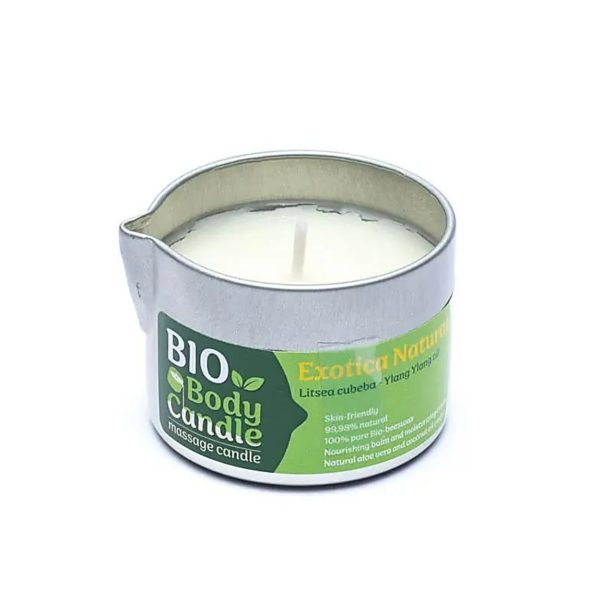 BIO Massagekaars Exotic Natural in metalen recyclebare verpakking