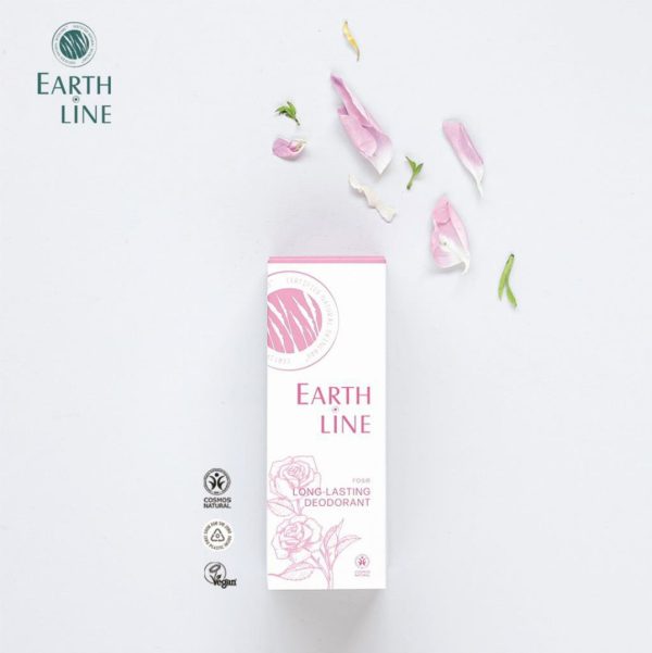 Earth Line vegan deodorant roos met biologische ingrediënten