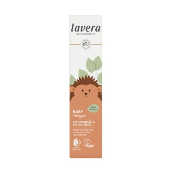 Verzorgende babyolie Lavera met biologische amandel en jojoba – voor gevoelige huid