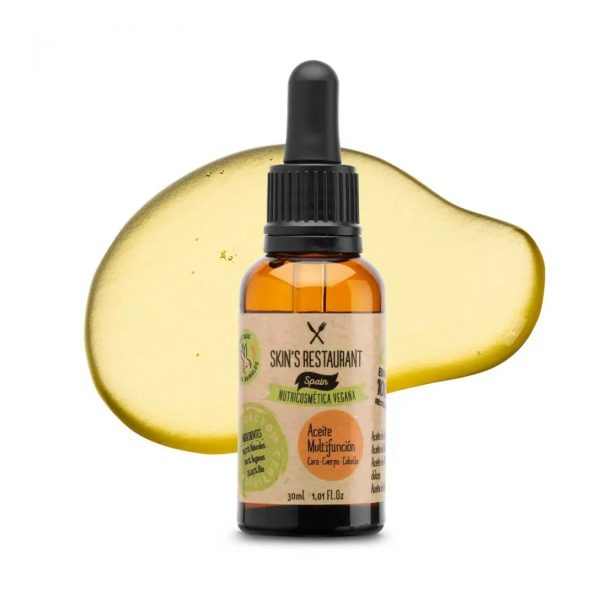 Druppels voedende olie met marula en amandel op de huid – intens hydraterend effect
