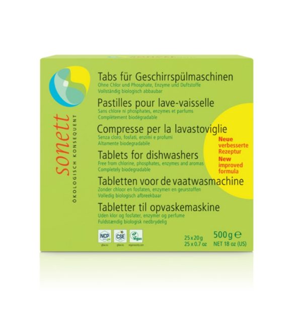 Natuurlijke afwasmiddel tabletten voor een schone vaat