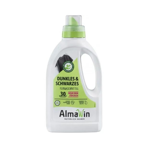 Almawin Wasmiddel Donker & Zwart 750 ml – vegan wasmiddel voor zwarte kleding