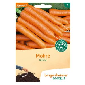 Bingenheimer biologische wortel Robila met lange slanke wortels