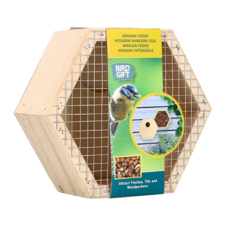Bûten Home Hexagon feeder voor vogels en insecten 13 x 15 x 10 cm