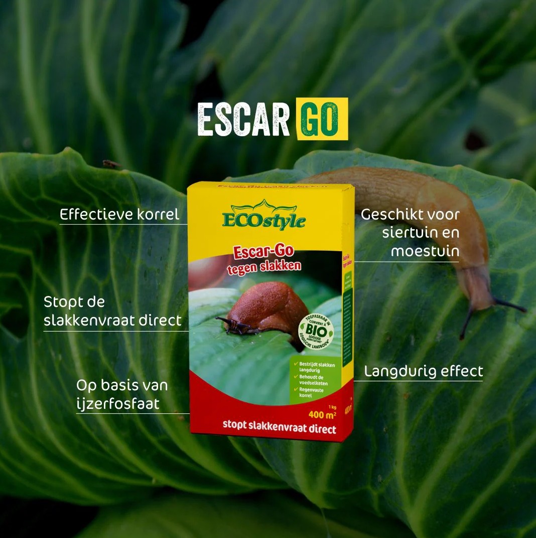 ECOstyle Escar-Go slakkenkorrels voor het bestrijden van slakken in de tuin